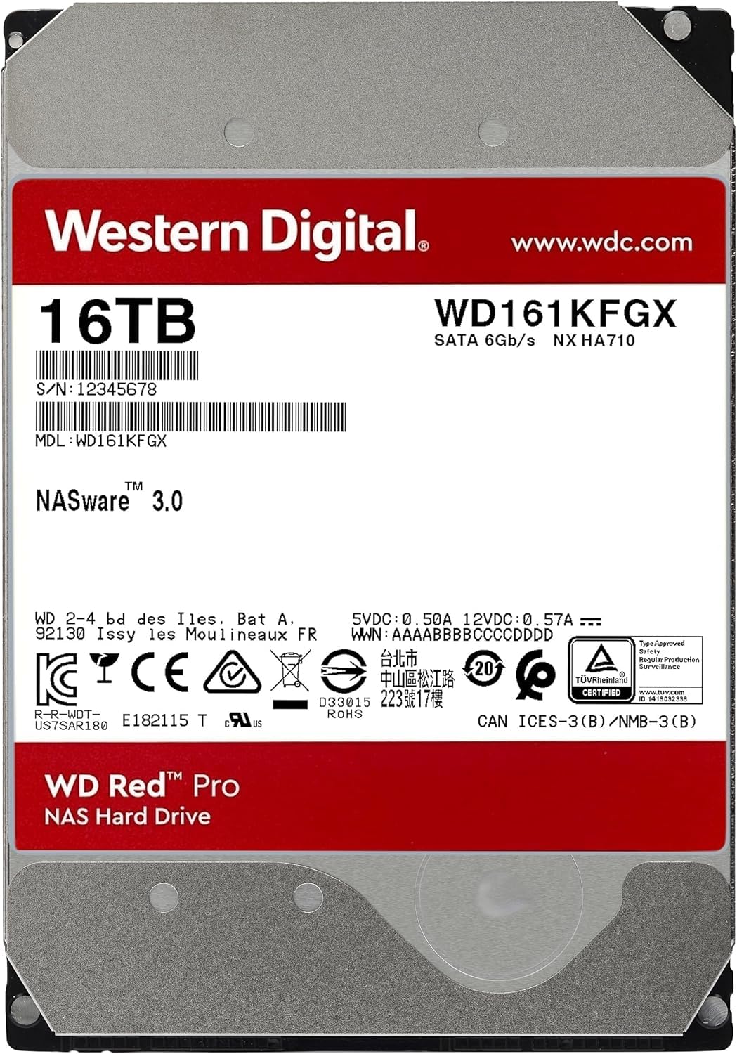 WD Red Pro HDD 16TB WD161KFGX 　2台セット Amazon.in: Buy Western Digital WD Red Pro Internal HDD 16TB CMR