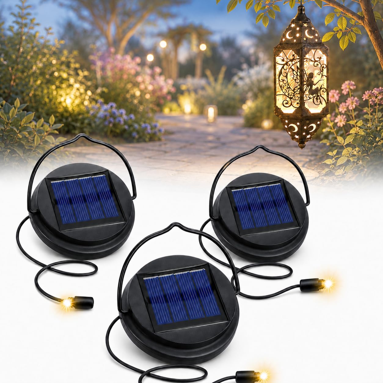 Solar Light Replacement Top Parts Kit, 400mAh Small Outdoor Replacement Solar Lighting Part for Garden Lanterns, Watering Can Decor, Easy Install Solars Lights for Outdoor Lantern