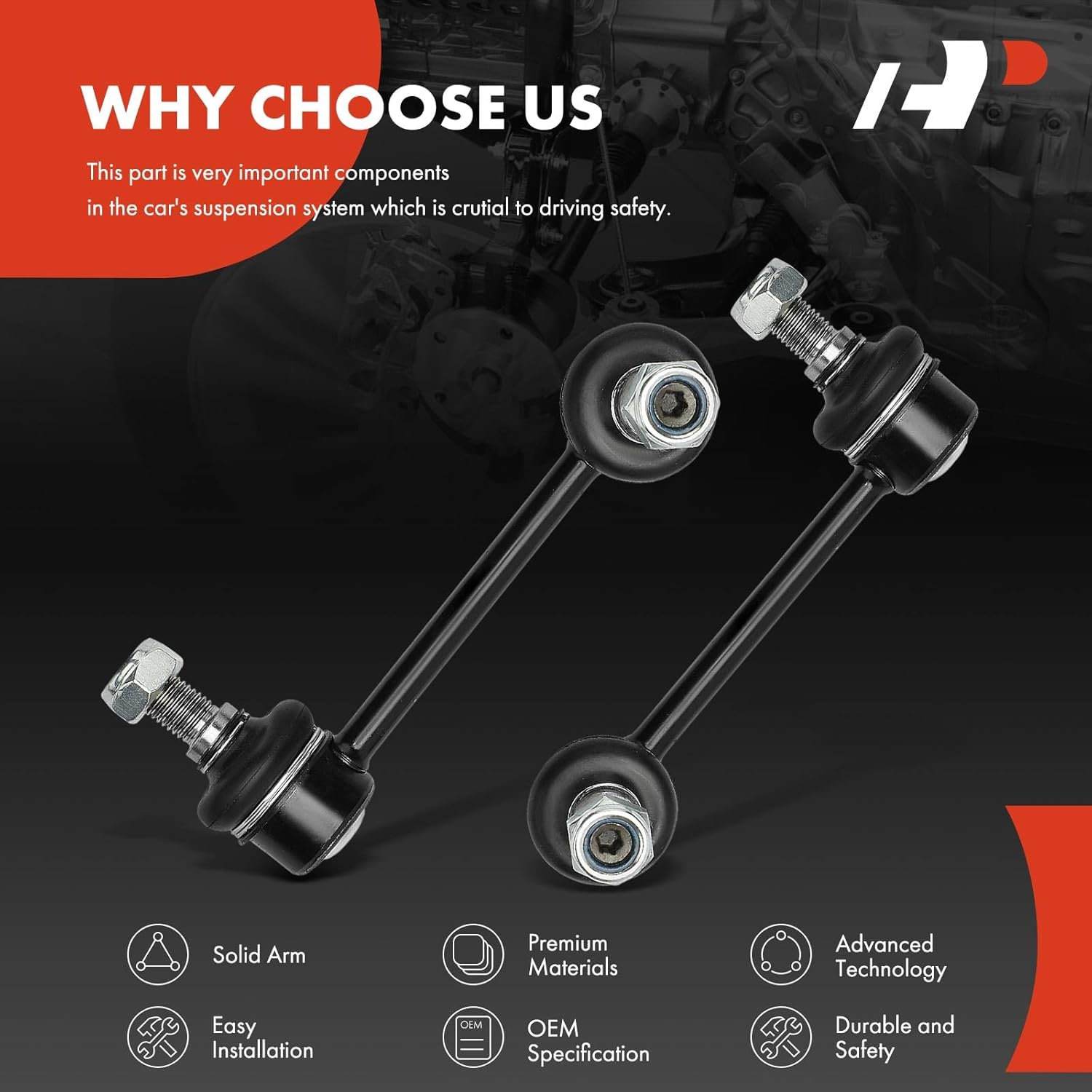 A-Premium 2 x Front Sway Bar Links Stabilizer Bar Links, Compatible with Lexus LS400 1990-2000