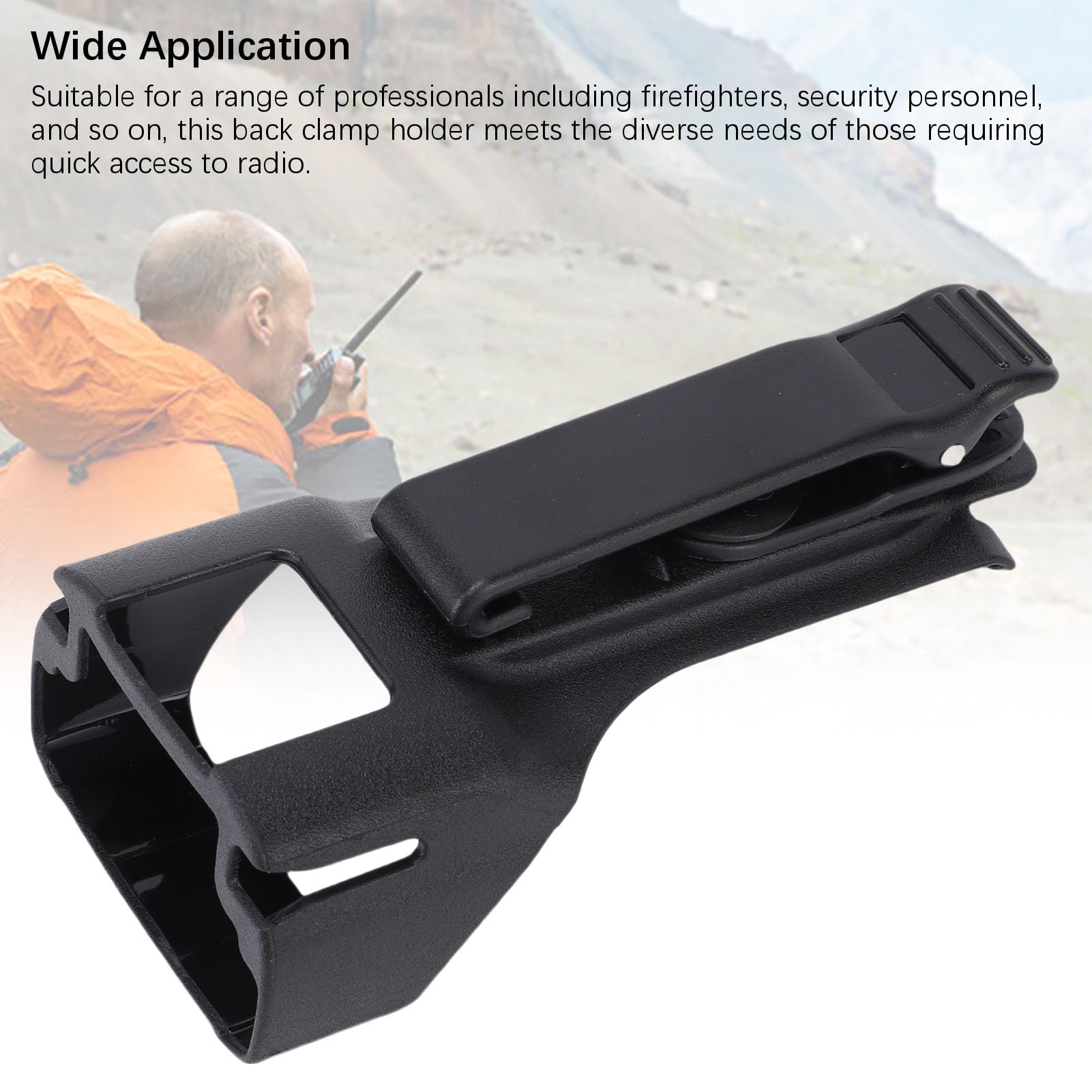 VBESTLIFE Clip de Fixation de Ceinture à Pince Arrière, pour Radios 2 Voies RMM2050 RMU2040 RMU2043 RMU2080 RMU2080D RMV2080, pour Le Personnel de sécurité des Pompiers