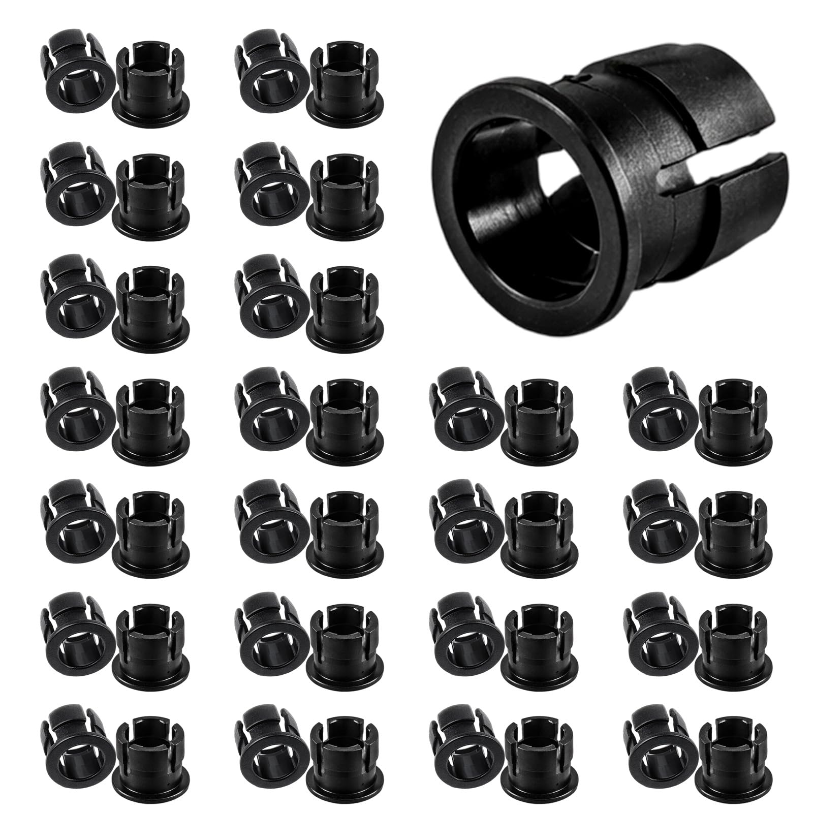 5MM Led Holder,100 PCS Plastic LED Holders Black Nylon Lamp Holders for Emitting Diode Holder, Panel Mount for Lamp Bulb Socket Bezel