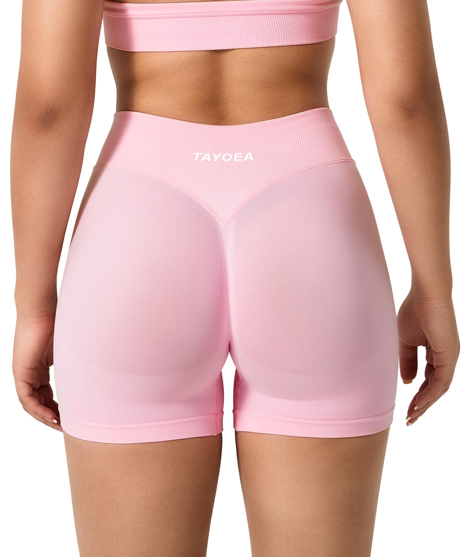 TAYOEA Panie Scrunch Butt Leggingi Pleszczowe Sporty Sportowe Ozroczyste Siłowni Spodne