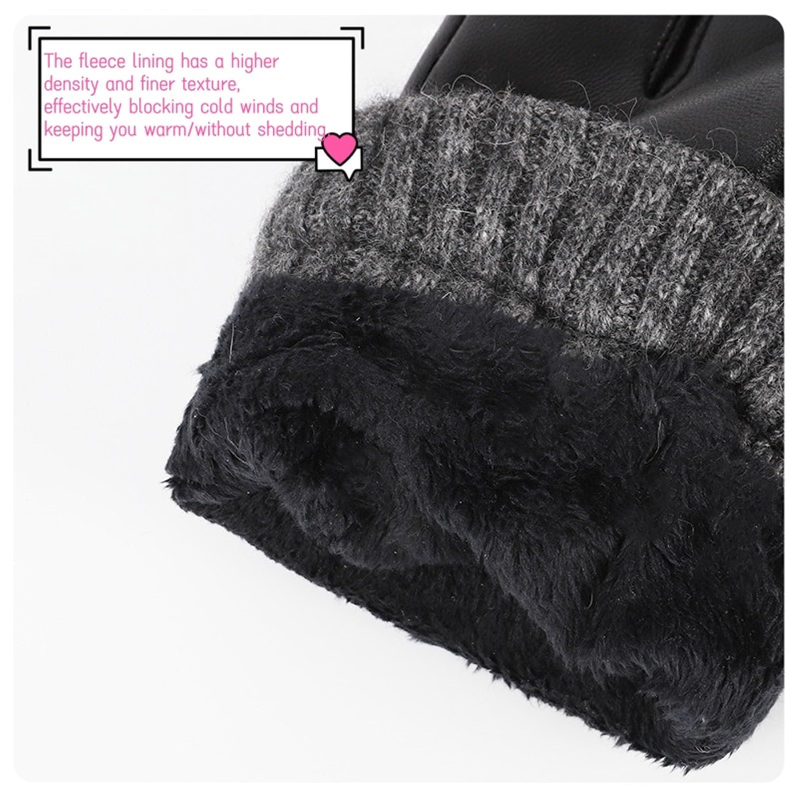 Guantes de invierno para hombre, piel de oveja, con pantalla táctil, guantes casuales con forro térmico suave y cálido para clima frío