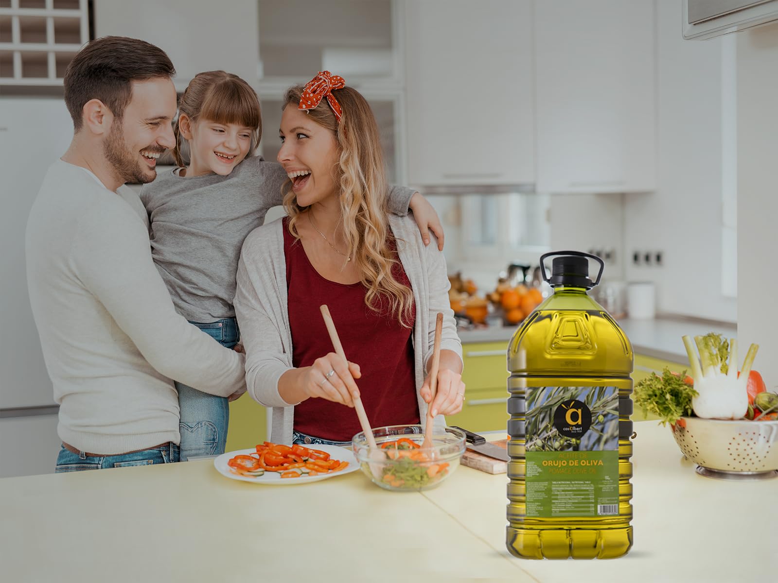 Casalbert. Huile de grignons d'olive espagnole. Huile idéal pour les fritures. 5 Litres