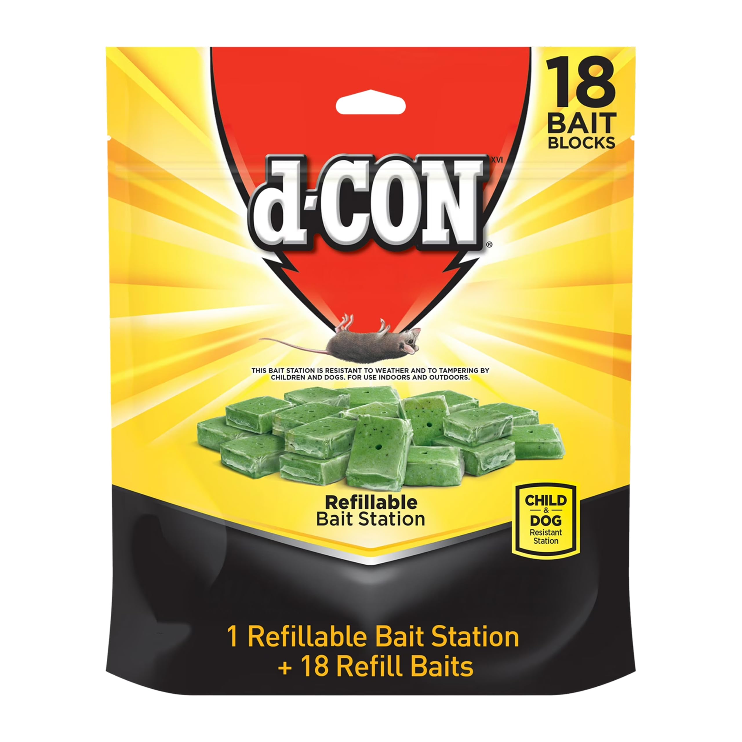 d-Con Mouse Bait Station - 18 Refills -1