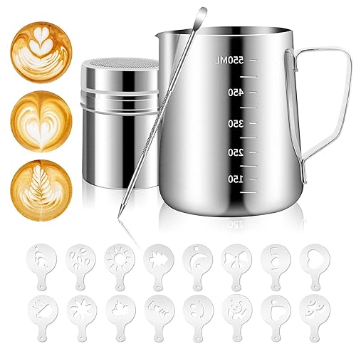 Stainless Steel Milk Frothing Pitcher 20oz/600ml for Milk Cappuccino Coffee