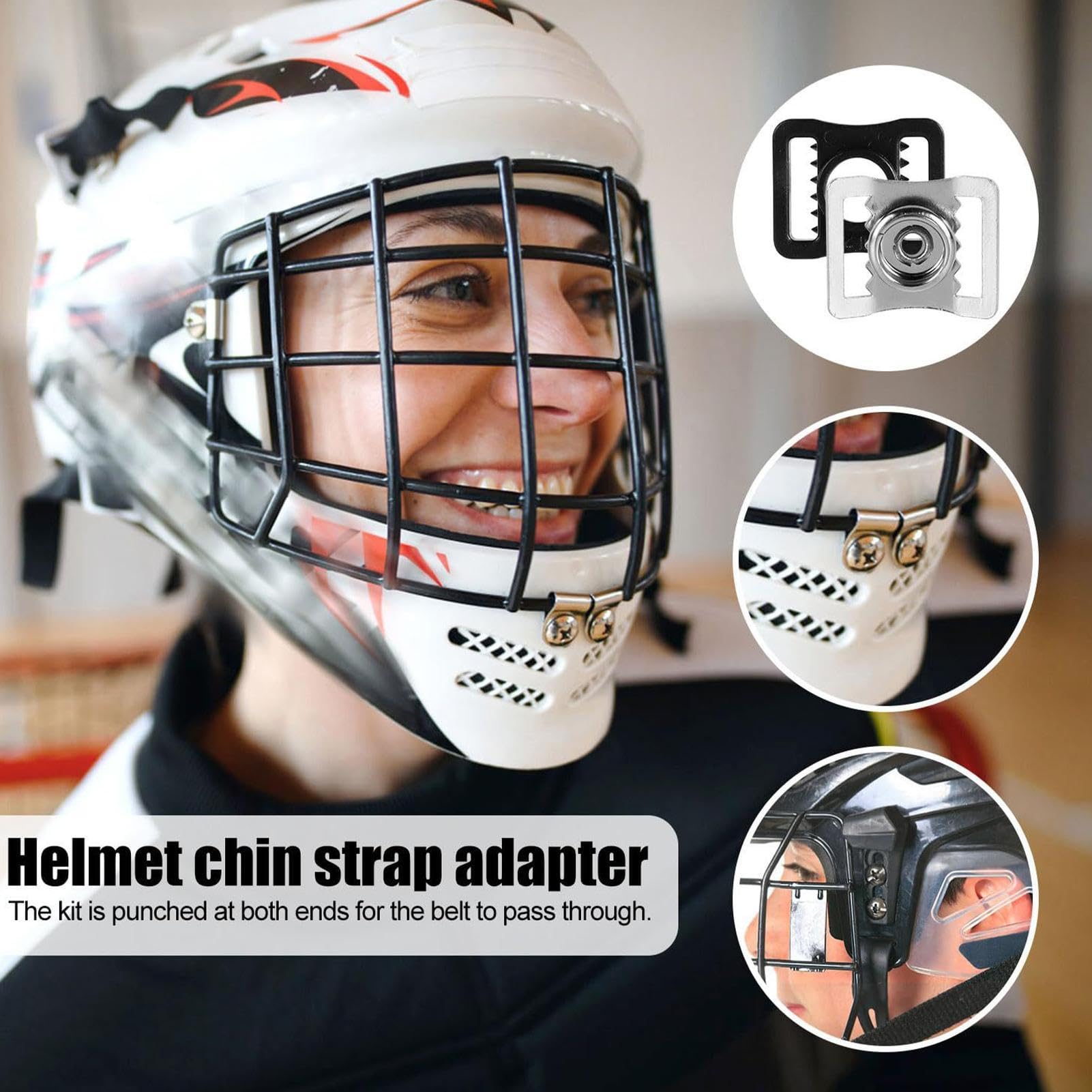 Kit di riparazione del casco da hockey - Riparazione rapida del casco, manutenzione degli ingranaggi da hockey | Imbottitura e cinghie di ricambio, per il casco per giocatori di hockey su gh