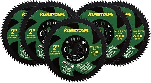 2" HSS Circular Saw Blade - 5pcs 2"(50mm) 72T Cutting Disc for Mini Angle Grinder with Arbor 3/8"(10mm) Copper Aluminum Metal Non-Ferrous Sheet Metal Wood Plastic