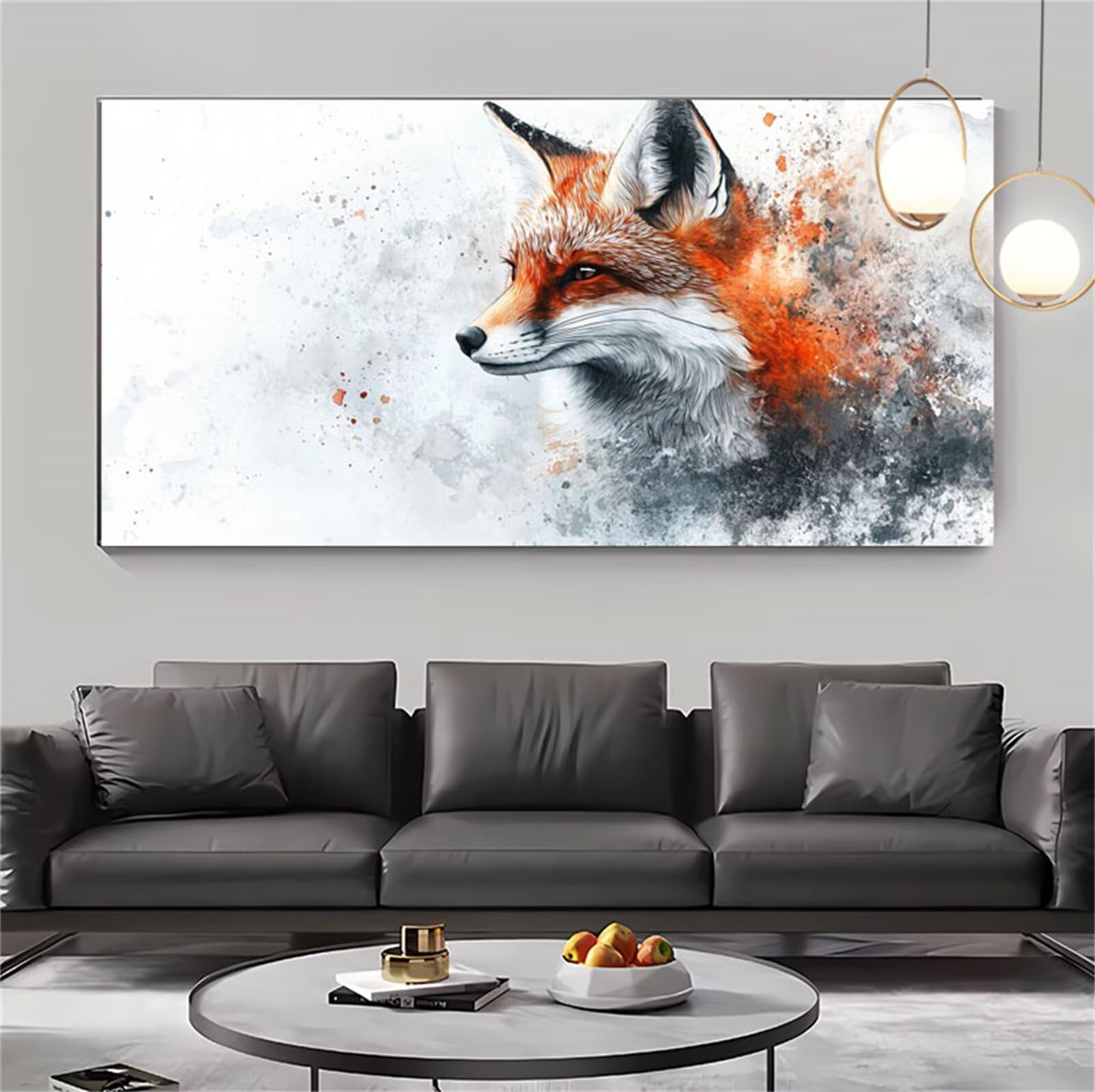 Pintura por Números para Adultos Animal Pintar por Numeros Niños Principiantes Zorro,DIY Kit de Pintura al óleo de Lienzo con Pinceles,Paint by Numbers Pigmento Acrílico,Mujer Regalo 180x100cm S-126