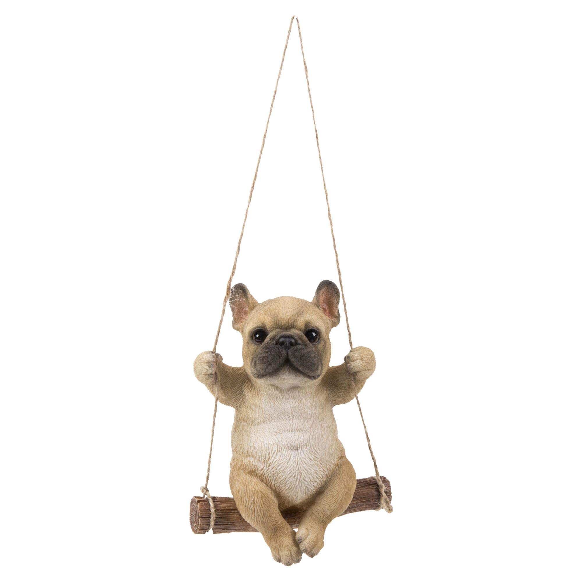 Hi-Line Gifts 5.25" Bulldog Swing Outdoor Garden Statue