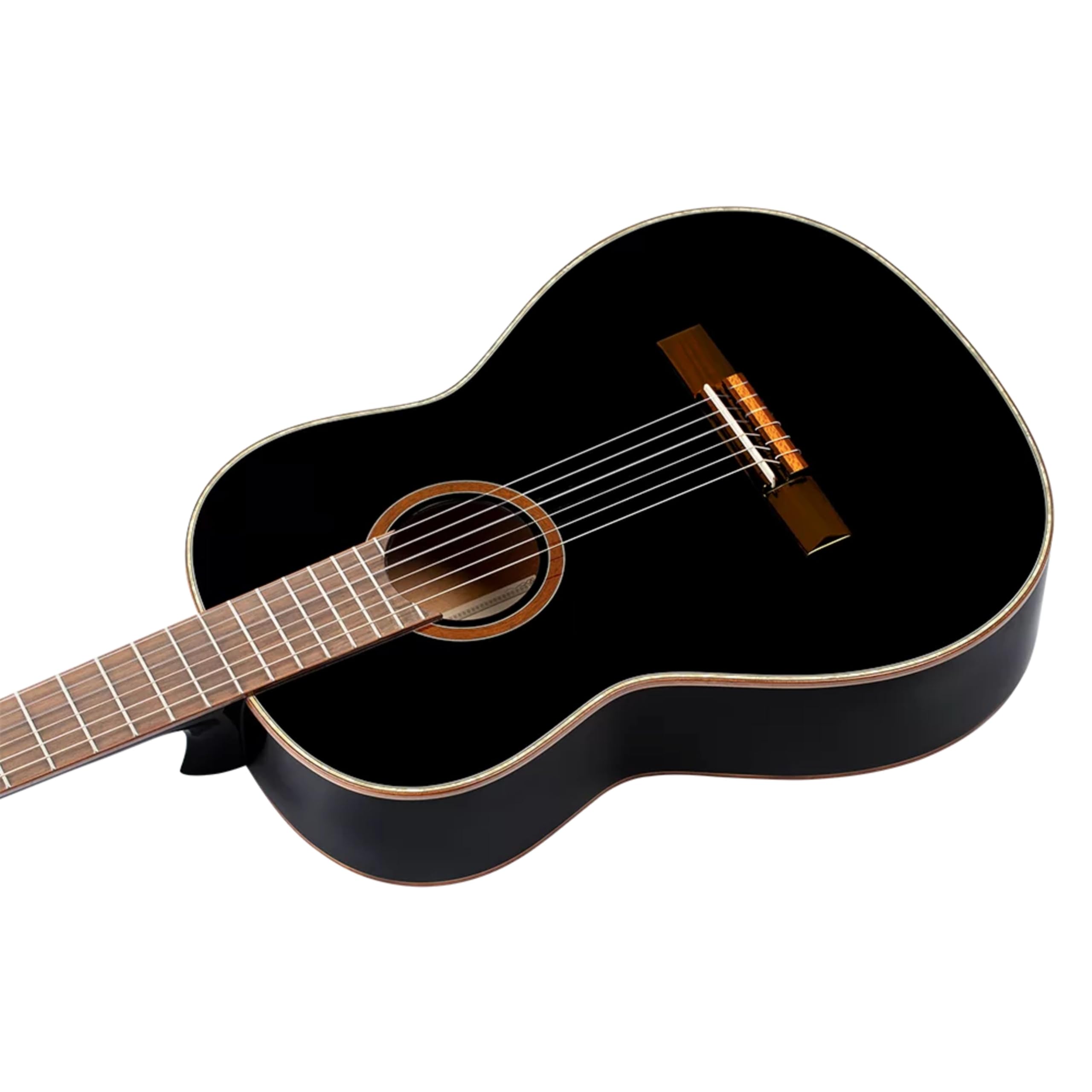 Ortega Guitars Chitarra Concerto Nera Misura Standard - Serie Family - include Gig Bag - mogano/top in abete (R221BK)
