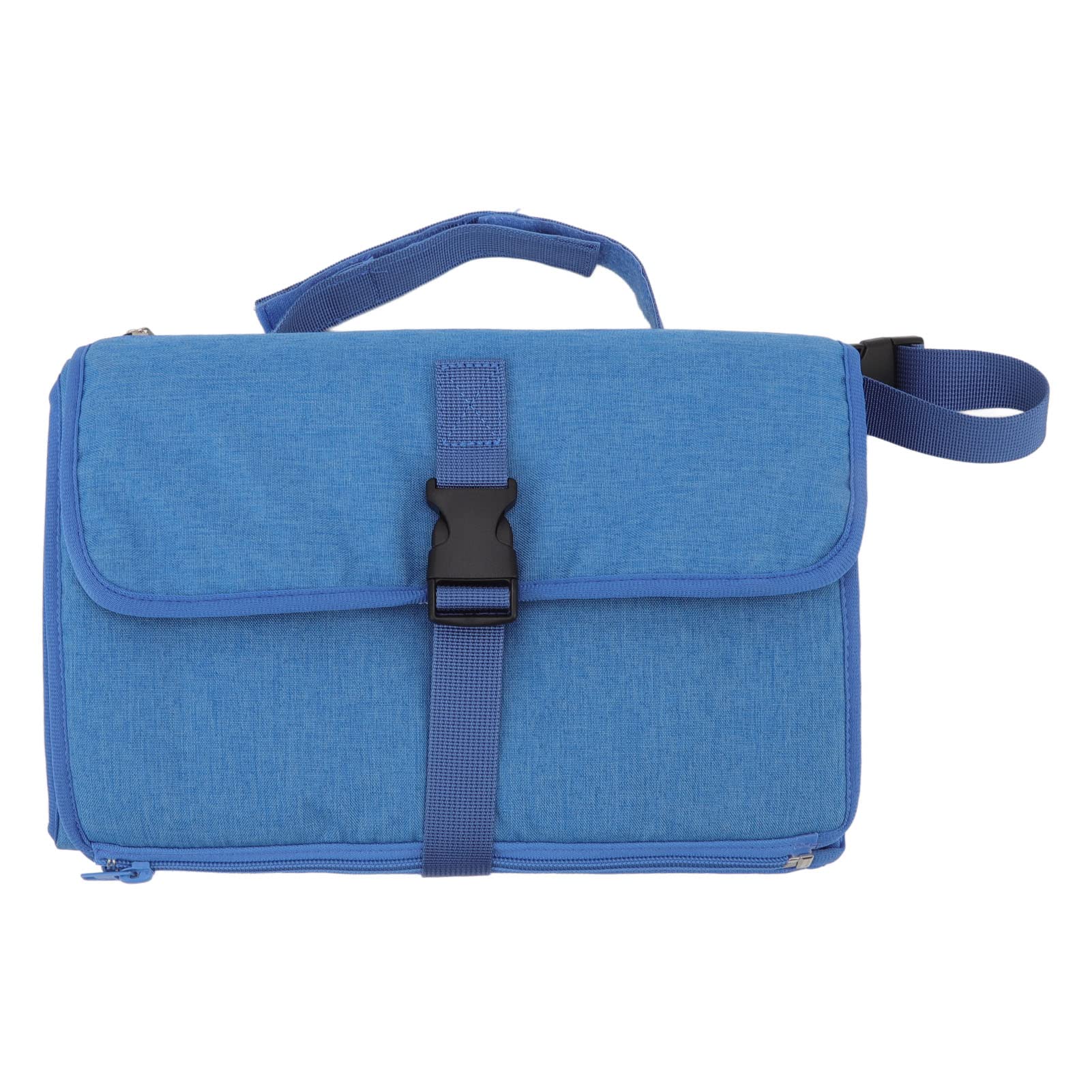 Cocoarm Fasciatoio per Neonati, Fasciatoio in Tessuto Non Tessuto, Pieghevole, Manico Staccabile, Portatile, per Pannolini da Viaggio, per Mamme, papà, Passeggino, Gite in Auto (BLUE)