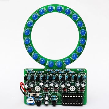 EIELE Soldering Exercise Set, Colour Gradient Ring, LED Running Light, Electronic DIY Set for Practical Soldering Exercises, Suitable for School Lessons and Soldering Enthusiasts Soldering Required
