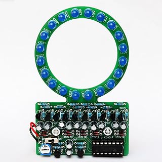 EIELE Soldering Practice Kits Gradient Ring LED Running Light Electronic DIY Kits for Soldering Practice Practice Suitable for School Teaching and Beginners Learning Need to Solder by Yourself
