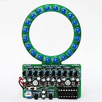 EIELE Soldering Practice Kits Gradient Ring LED Running Light Electronic DIY Kits for Soldering Practice Practice Suitable for School Teaching and Beginners Learning Need to Solder by Yourself