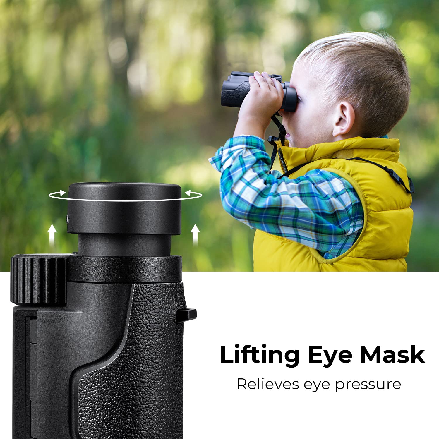 Prismáticos 8X21-K&F Concept Mini Prismáticos Binoculares de Largo Alcance BAK4 Prisma y Lentes FMC,Prismáticos Professional Impermeable IP66 para Observación de Aves y Vida Silvestre