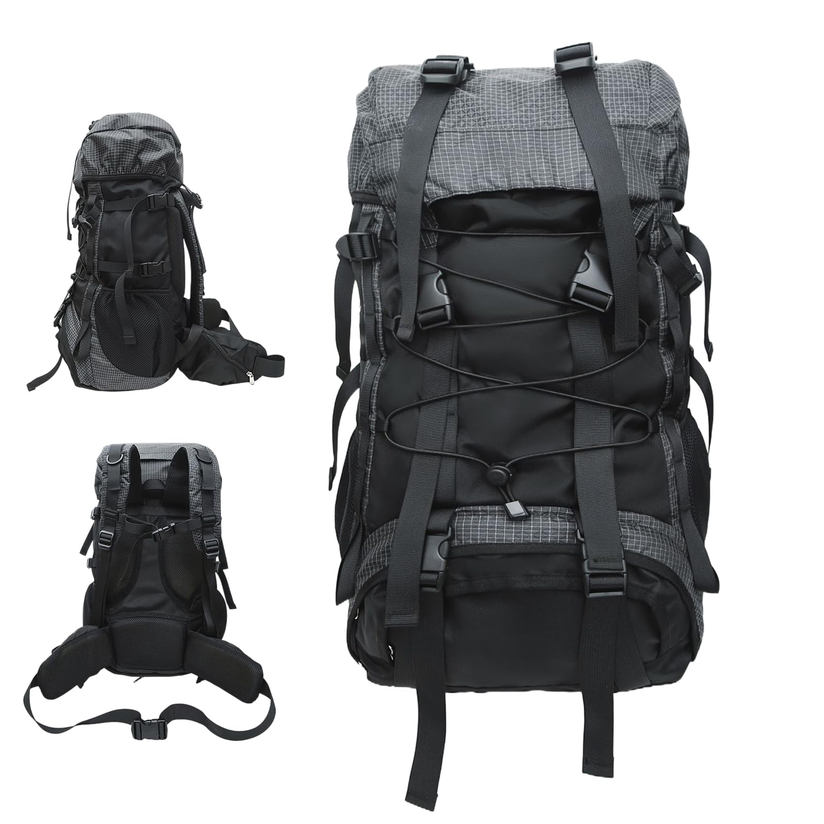 Plecak turystyczny 60L wodoodporny survivalowy męski damski biegacze | Stelaż wewnętrzny plecak trekkingowy Na trekking survival sport wyścigi fitness jazda na rowerze dla kobiet i mężczyzn