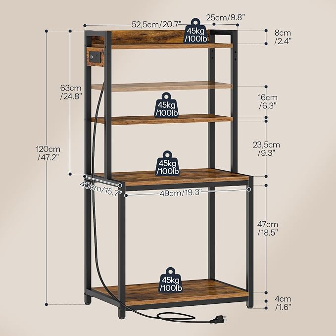 Soporte para impresora HOOBRO con estación de carga 4 niveles miniatura 3