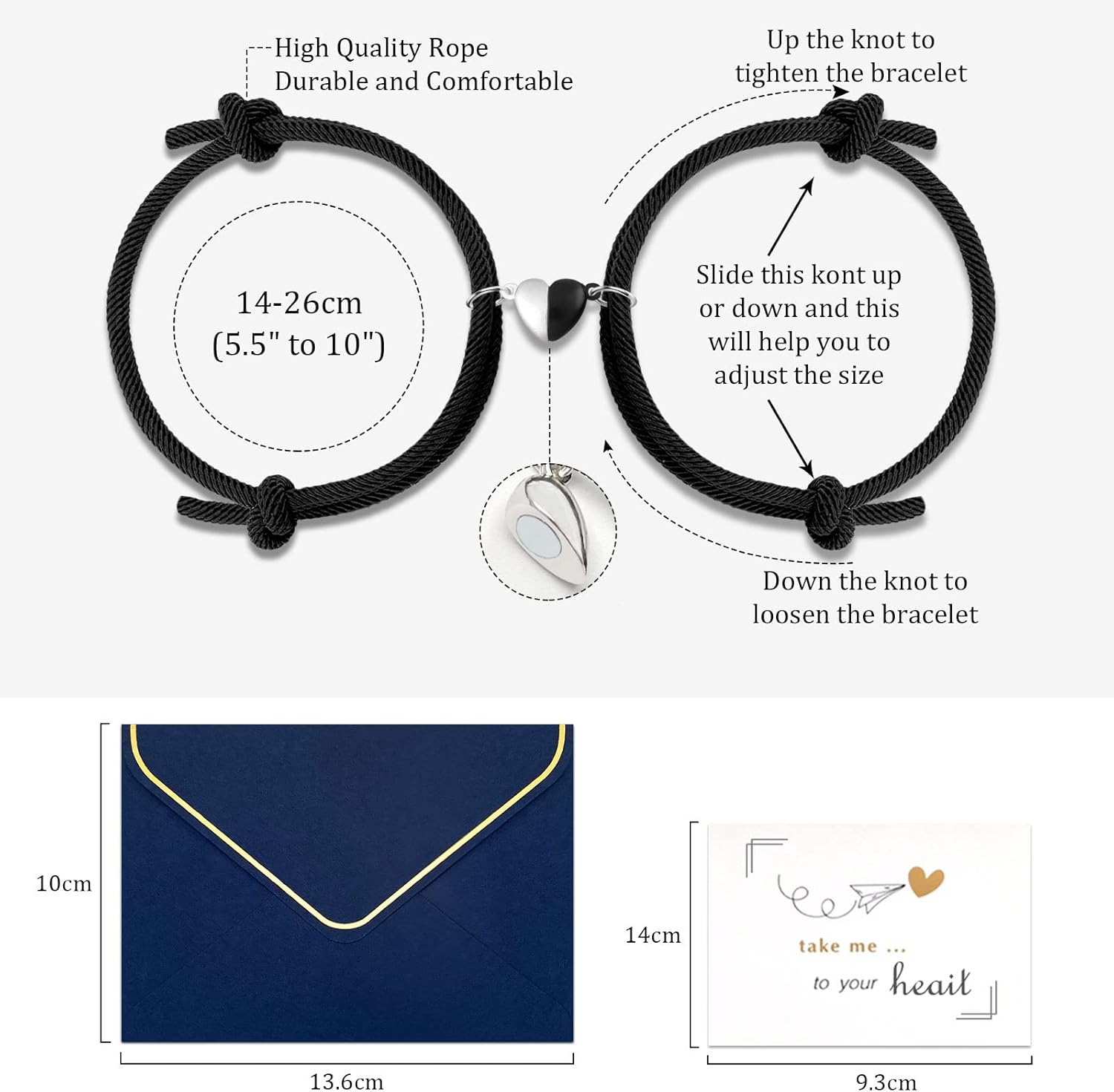 Miniatura 2 de Couples Bracelets Matching Bracelets for Couples Long Distance Couple Bracelets for Girlfriend Boyfriend Best Friend Love Bracelet for Women Men