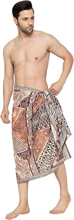 LA LEELA Mens Beach Swimwear Lava Lava Casual Sarong for Men