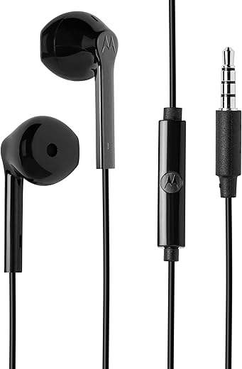 Fone de Ouvido Intra Auricular Motorola com Microfone Preto