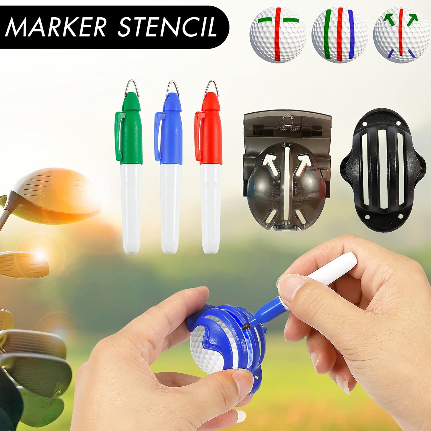 sprookber Golf Accessories Set - PRO Retractable Golf Club Brush, Microfiber Waffle Pattern Golf Towel, Golf Divot Repair Tool, Golf Ball Marker - Golf Club Cleaning Kit, Golf Accessories for Men : Sports & Outdoors