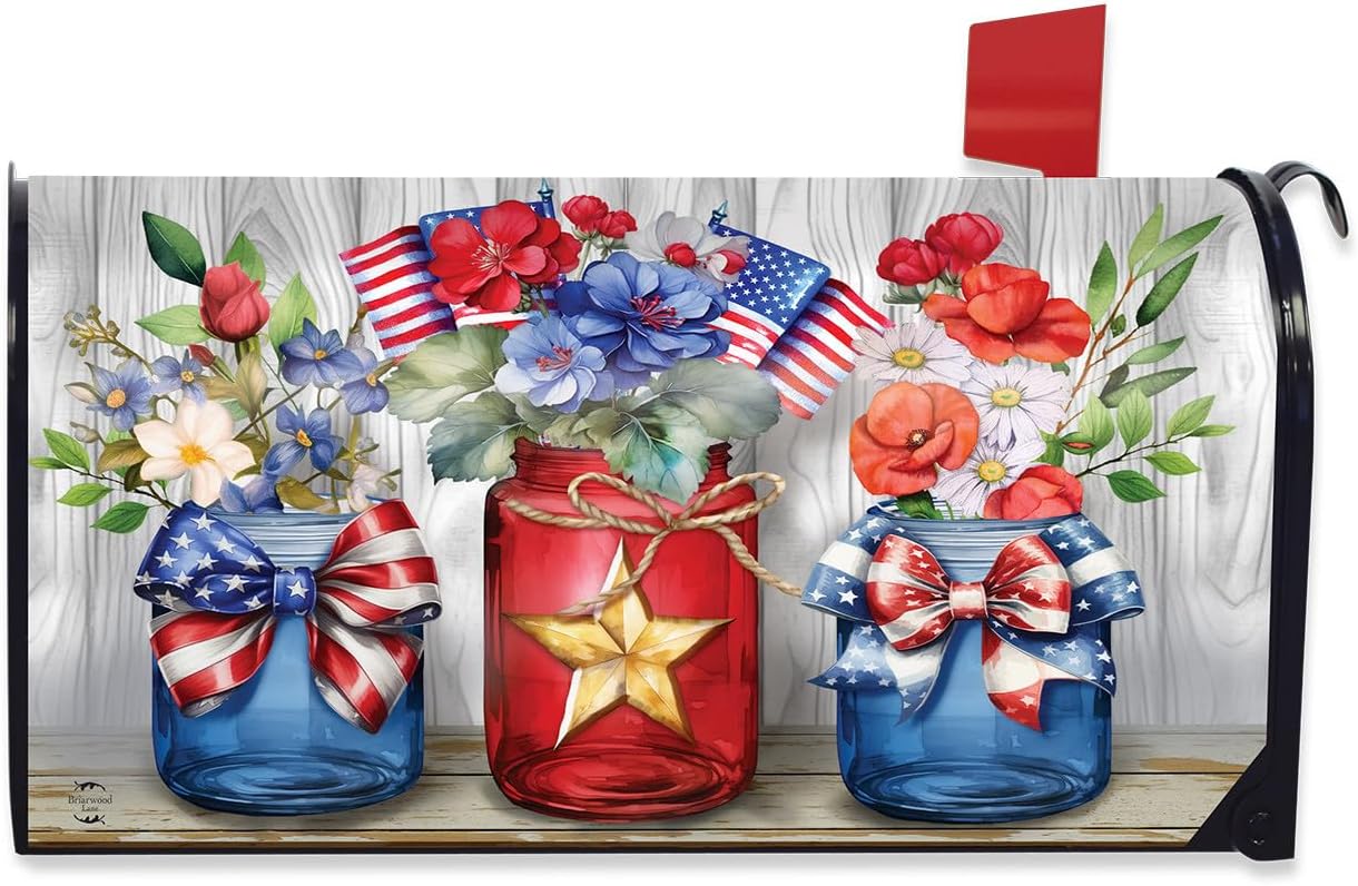 Briarwood Lane American Flowers Oversized Mailbox Cover