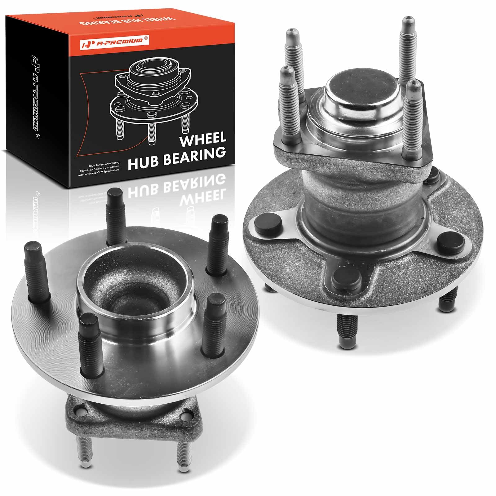 Photo 1 of A-Premium 2 x Rear Wheel Bearing and Hub Assembly with 5-Lug Compatible with Chevrolet Malibu 2004-2007, HHR 2006-2007 & Pontiac G6 2005-2007