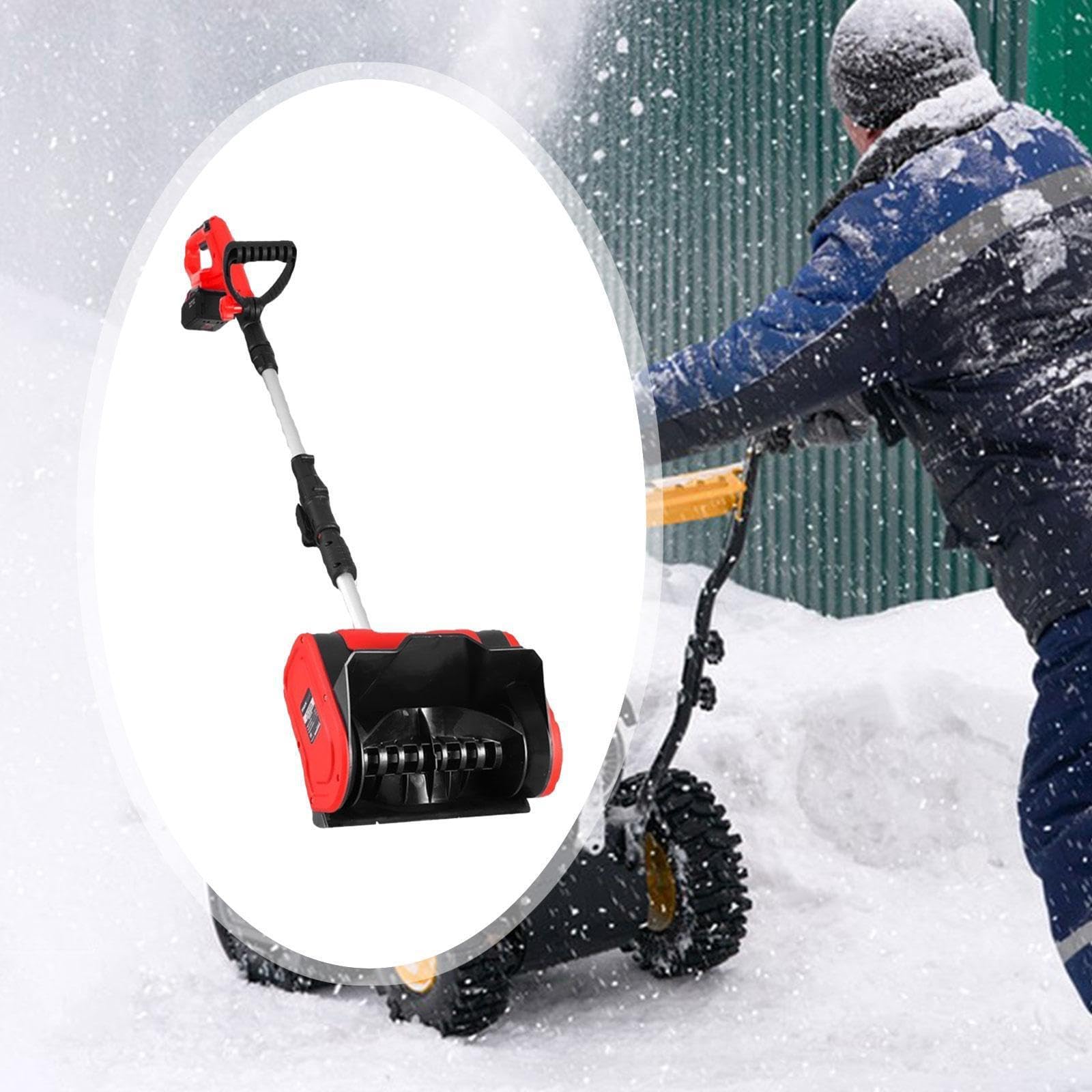 Spazzaneve elettrico senza fili, leggero e ricaricabile, strumento efficiente per la rimozione rapida della neve e la pulizia dei marciapiedi.