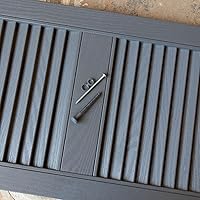 Vista 18 de Builders Edge 12 pulgadas de ancho x 48 pulgadas de alto, montante central superior de catedral estándar, persianas con listones abiertos, incluye