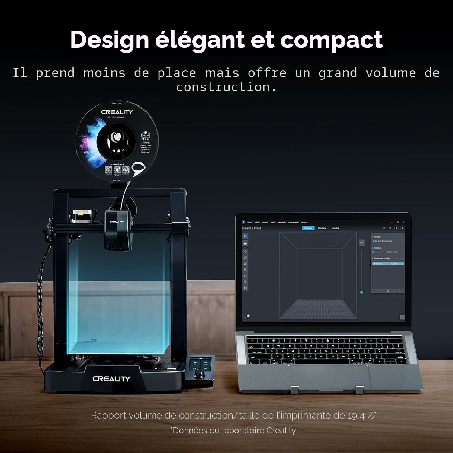 Creality Ender-3 V3 SE Imprimante 3D - Imprimante 3D d'entrée de Gamme avec nivellement Automatique Sprite Direct Extruder, Vitesse d'impression 250 mm/s, 220 × 220 × 250 mm Espace de Construction