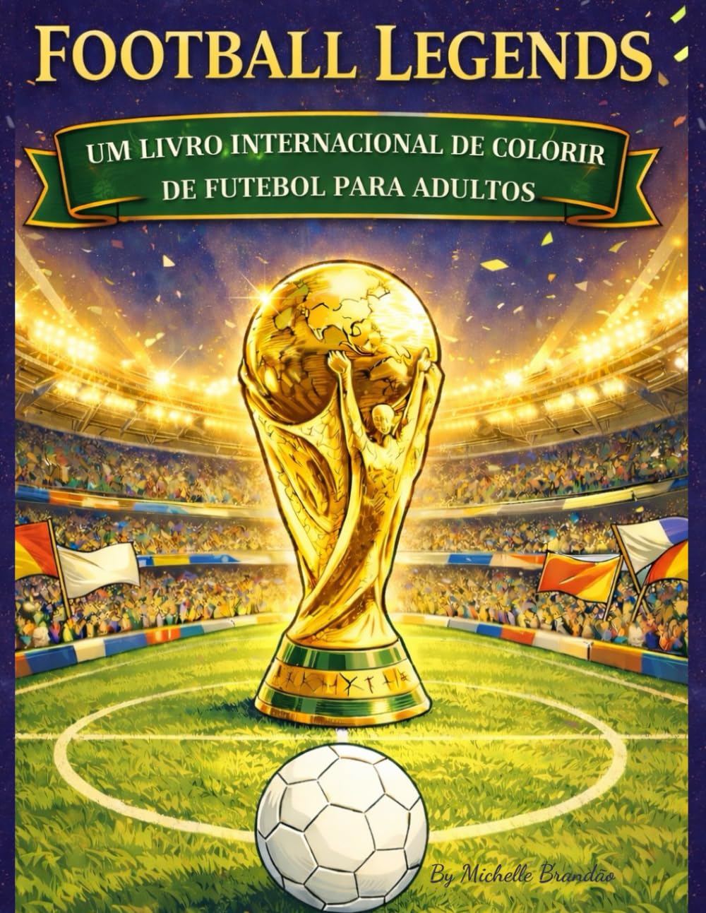 FOOTBALL LEGENDS: Um Livro Internacional de Futebol de Colorir para Adultos e Amantes de Futebol