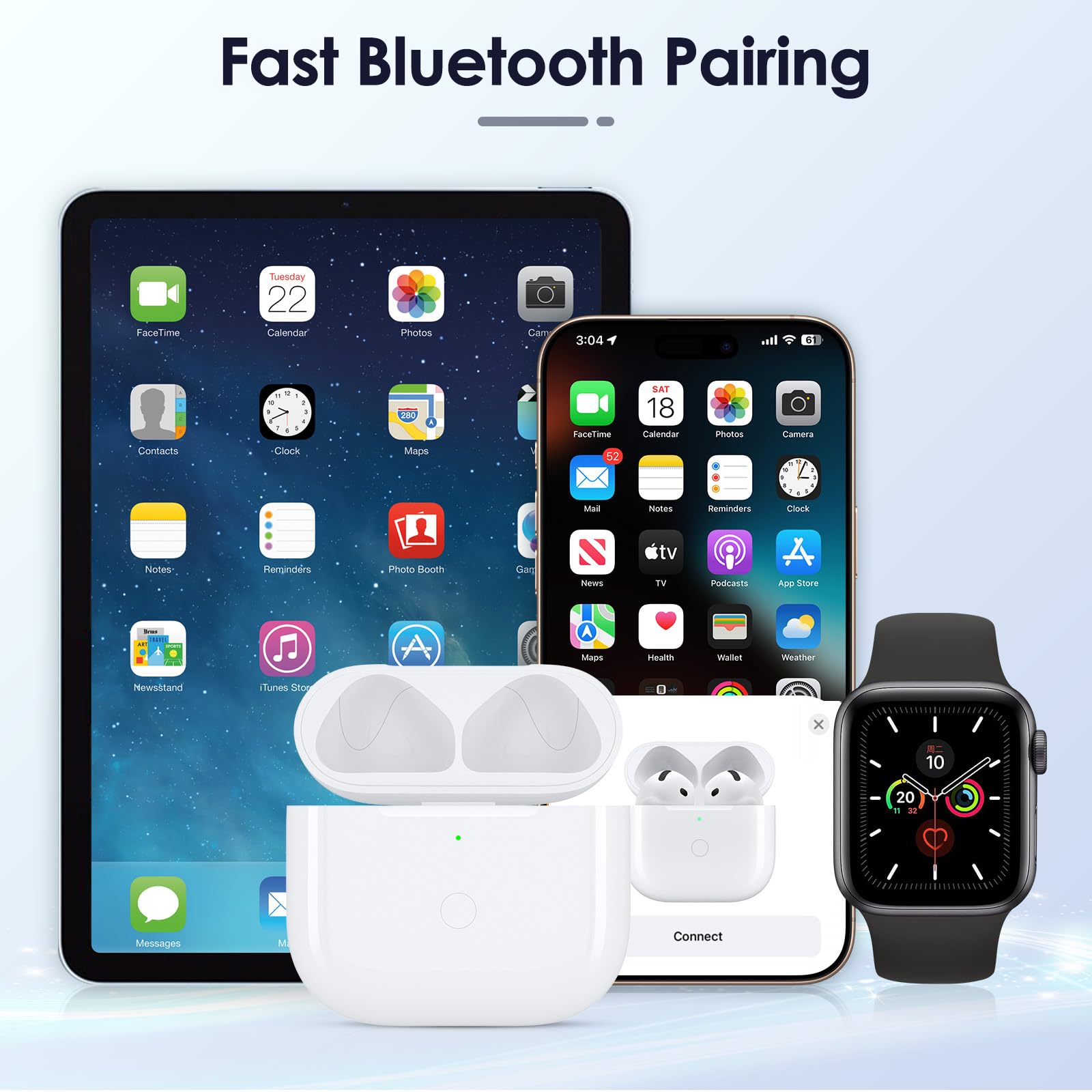 Étui de charge de rechange pour AirPods de 4e génération, étui de charge USB-C de rechange avec bouton de synchronisation et d'appairage Bluetooth