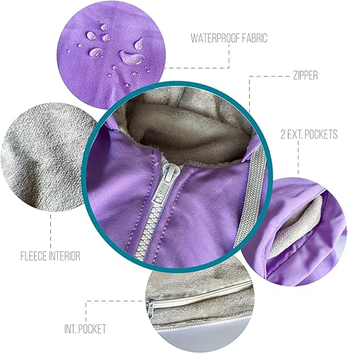 Miniatura 6 de MACAR Parka de natación impermeable con forro polar, ideal para actividades junto a la piscina y al aire libre