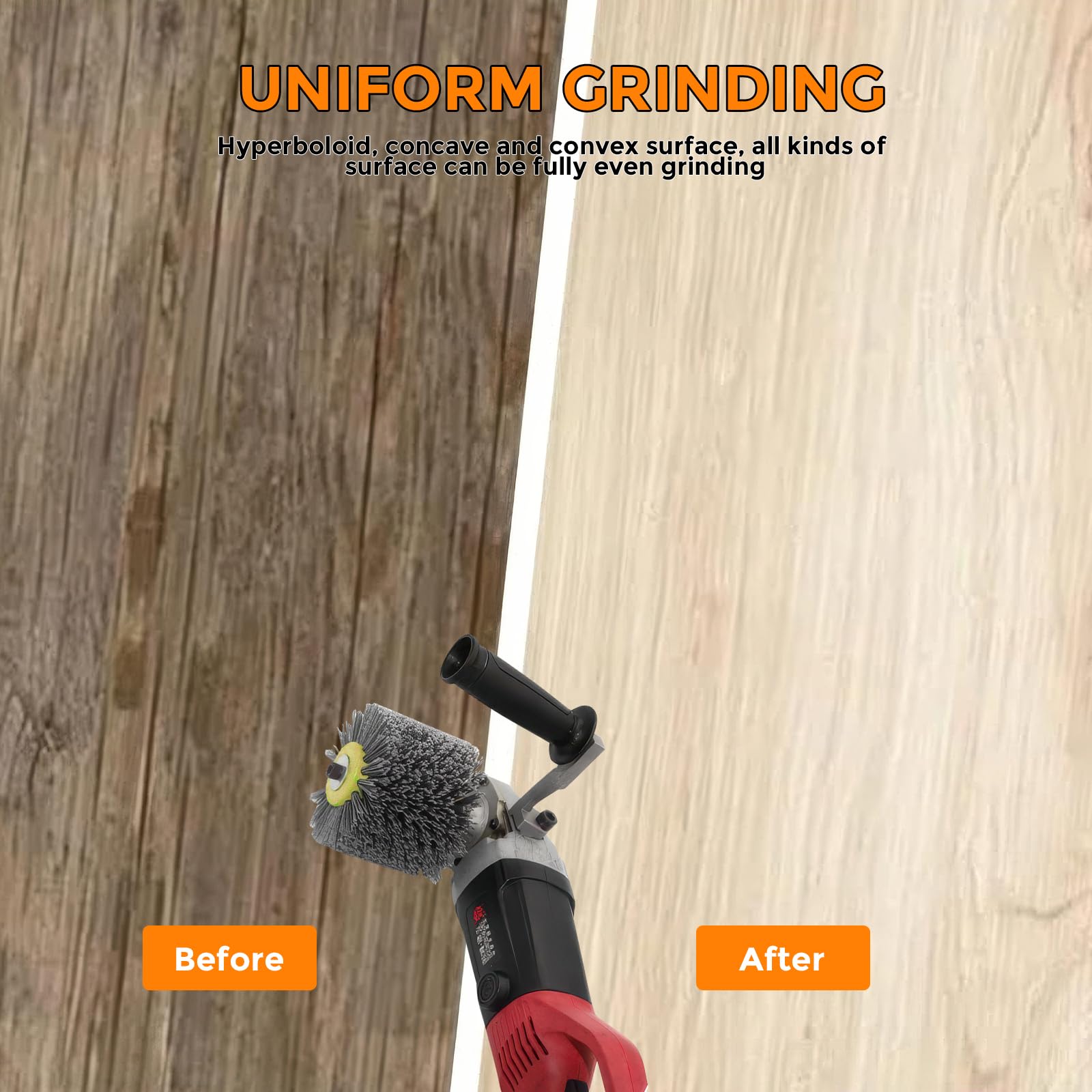 Schleifbürste Körnung 240 Für Holz - Nylon Polierbürste 120mm Ø - Ideal Für Möbelbearbeitung & Entgraten