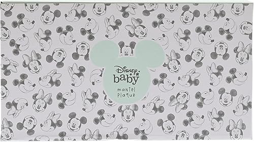 Miniatura 3 de Happy Homewares Adorable decoración de bloque de madera azul de Mickey Mouse de Disney Hello Little Star para bebés niños que esperan padres, con