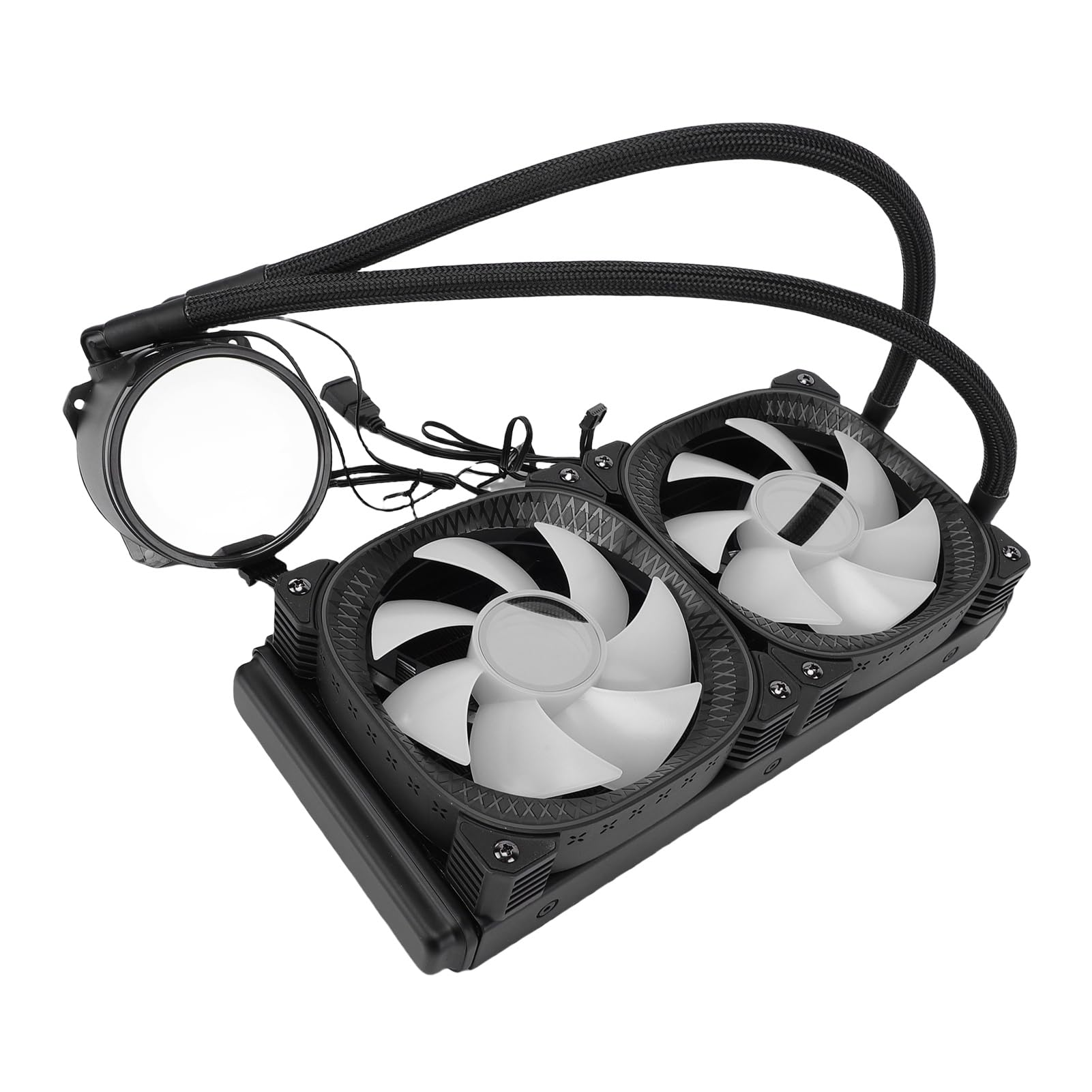 Chłodnica Procesora ARGB Liquid, Chłodnica 240 Mm z 2,2-calowym Ekranem IPS LCD, Kompatybilna z LGA1851/1700/1200/115X/1366/2011/2066, AM5/AM4/AM3/AM3+/AM2/FM2/FM2+ (BLACK)