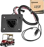 10L0L Golf Cart 48V Charger Receptacle for EZGO RXV & TXT, OEM# 602529 613304