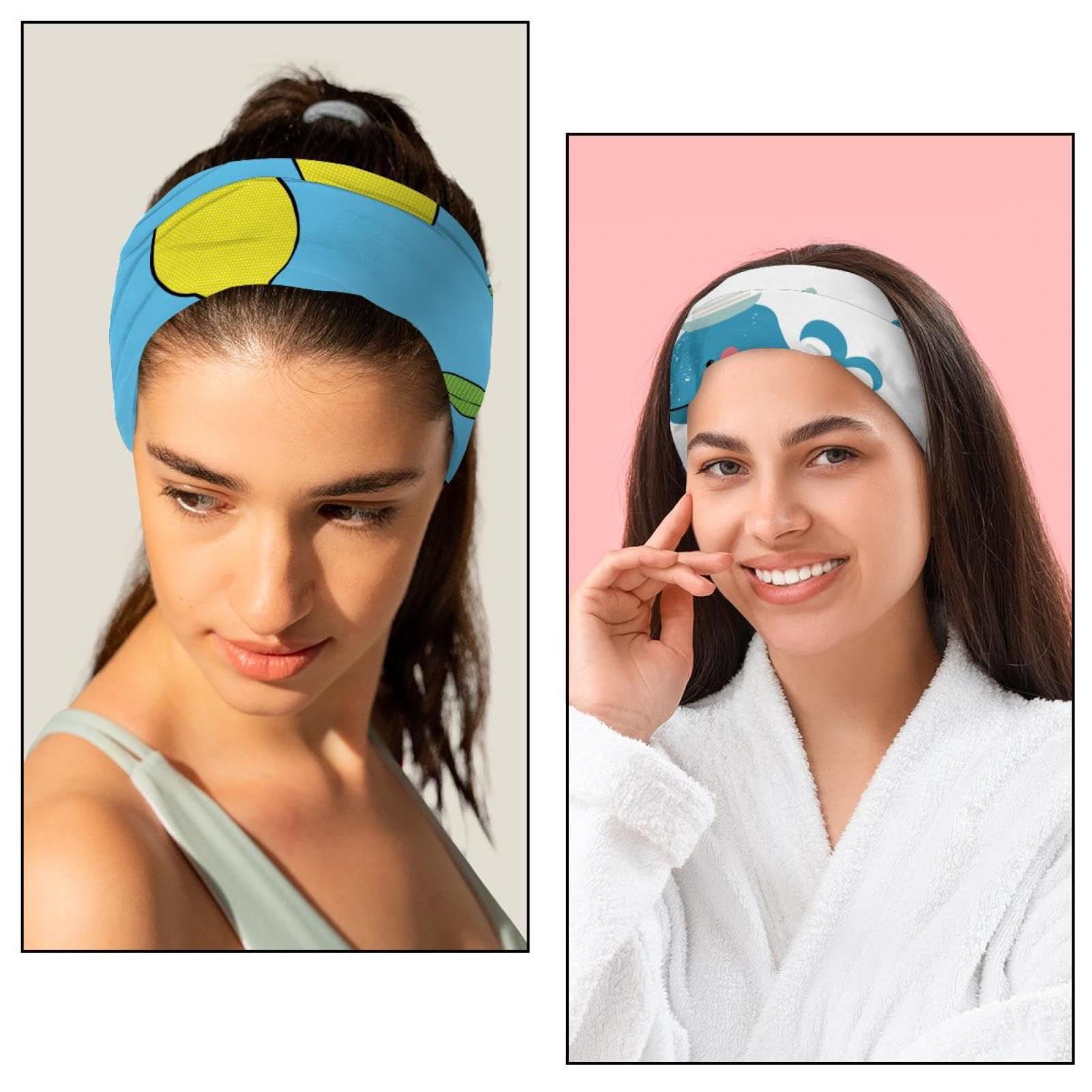 Lot de 6 bandeaux élastiques antidérapants pour femme - Pour yoga, sueur, sport, entraînement