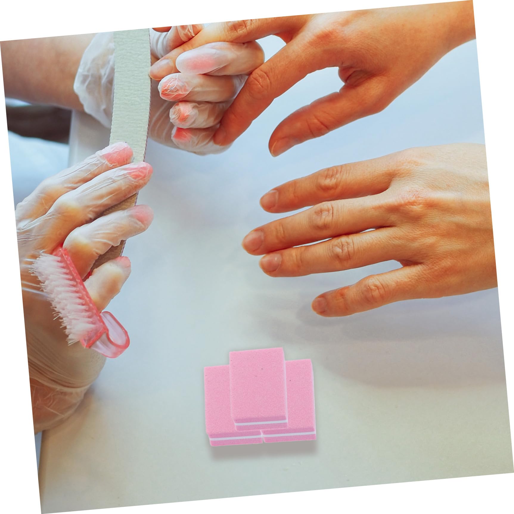 Healeved 150pezzi Blocco Spugna Per Lucidatura Unghie Strumenti Manicure Per Unghie Naturali e Acriliche Facili Da Usare e Portatili Per Saloni Art Fai Te