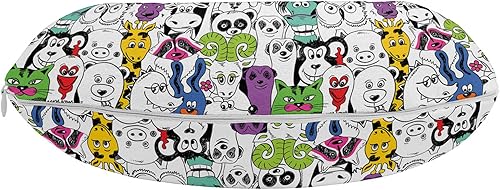 Miniatura 72 de Lunarable Teal Travel Pillow Neck Rest, Aquatic Fauna Theme Hand Drawn Style Various Starfish in Blue Shades, Memory Foam Traveling Accessory for