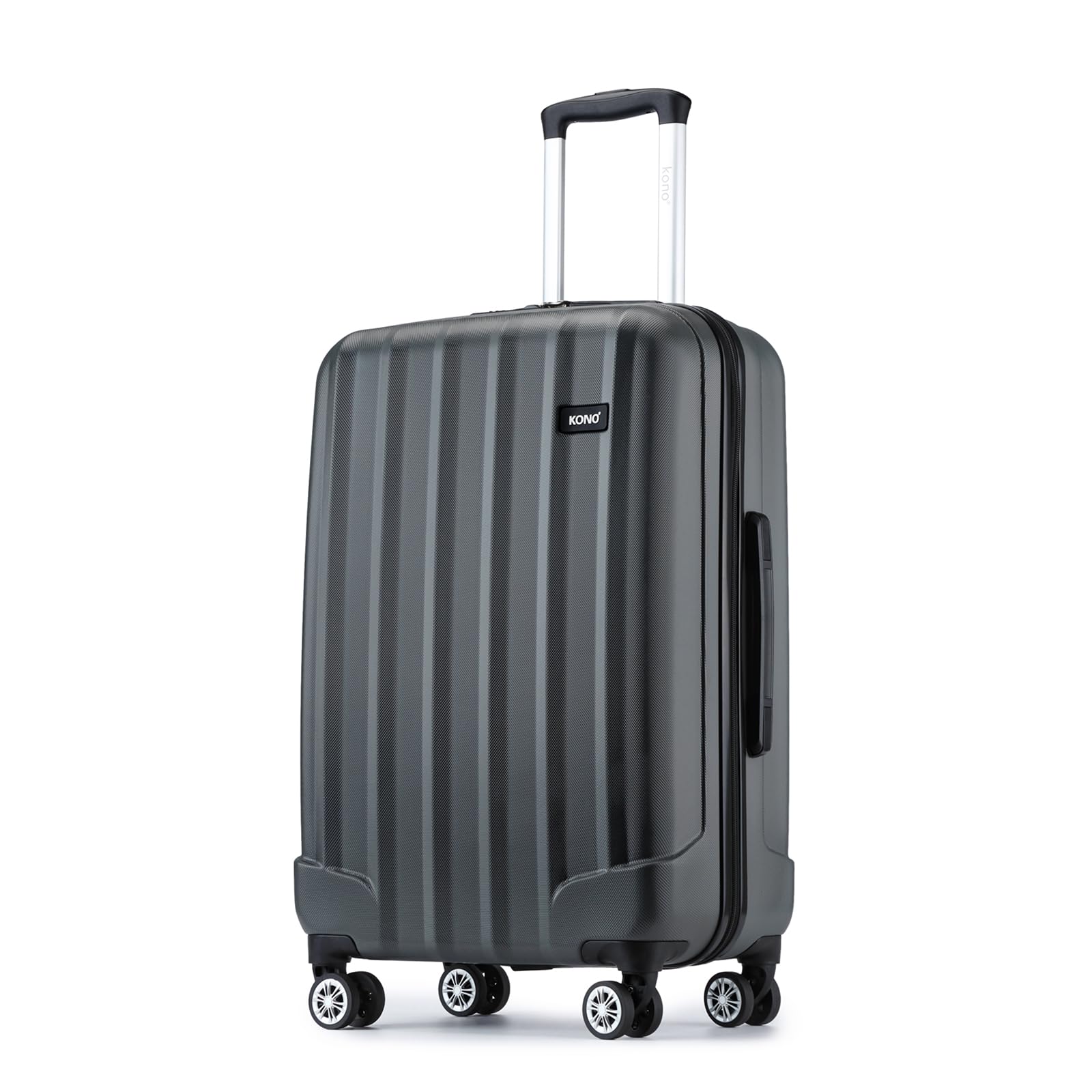 KonoLarge Suitcase ABS+PC Hard Shell Trolley Case Lightweight 28" Check in Hold Luggage with 4 Wheels and Combination Lock (Grey)Global Recycled StandardGlobal Recycled StandardGlobal Recycled Standard