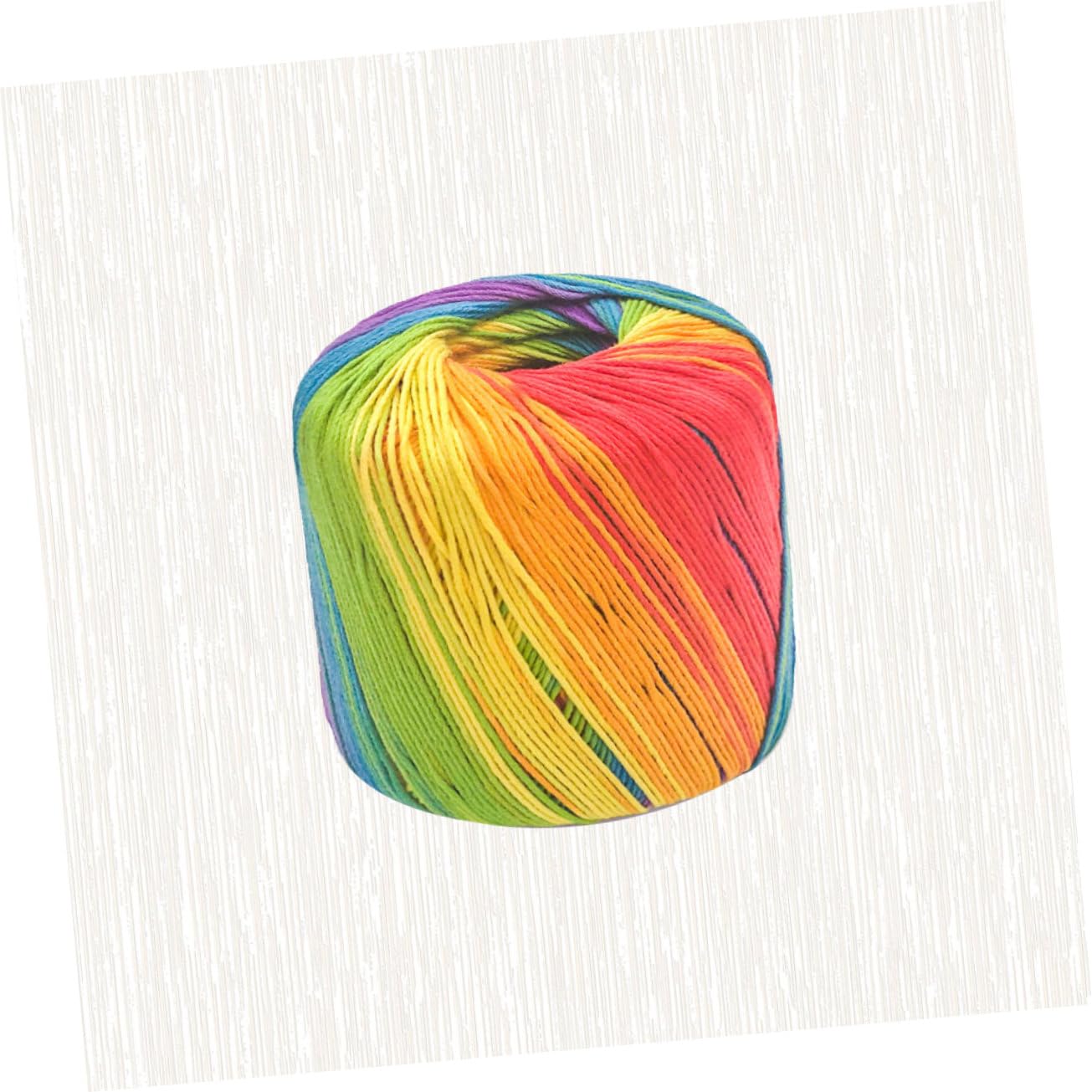Lurrose 3rotoli Filo Cotone Sfumato Per Uncinetto e Maglieria Materiale Per Creazioni Artigianali Per Sciarpe Cappelli e Accessori Rainbow