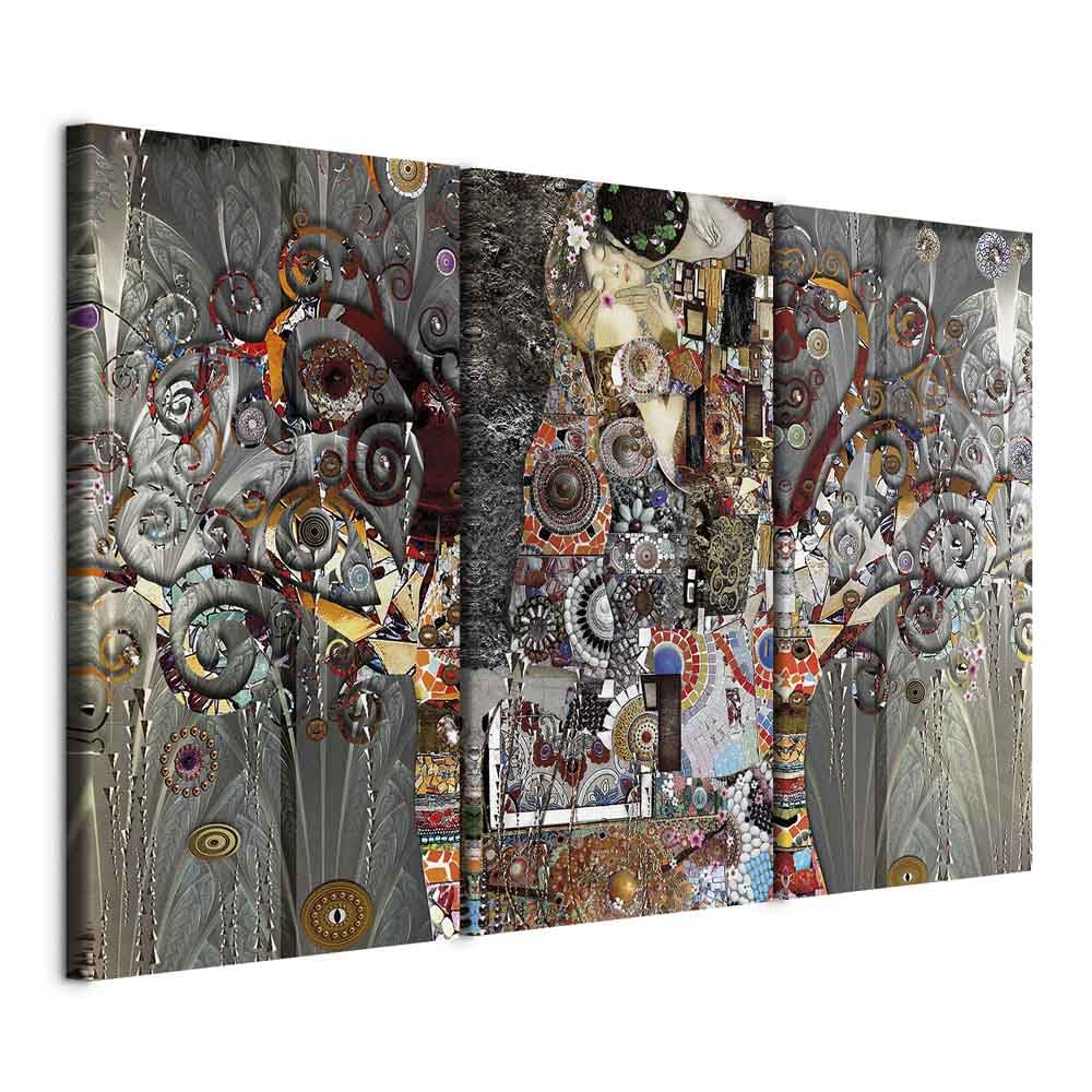 Murando Tableau Sur Toile 120x60 Cm – Abstraction Gustav Klimt Arbres Colorés, Art Moderne Vintage