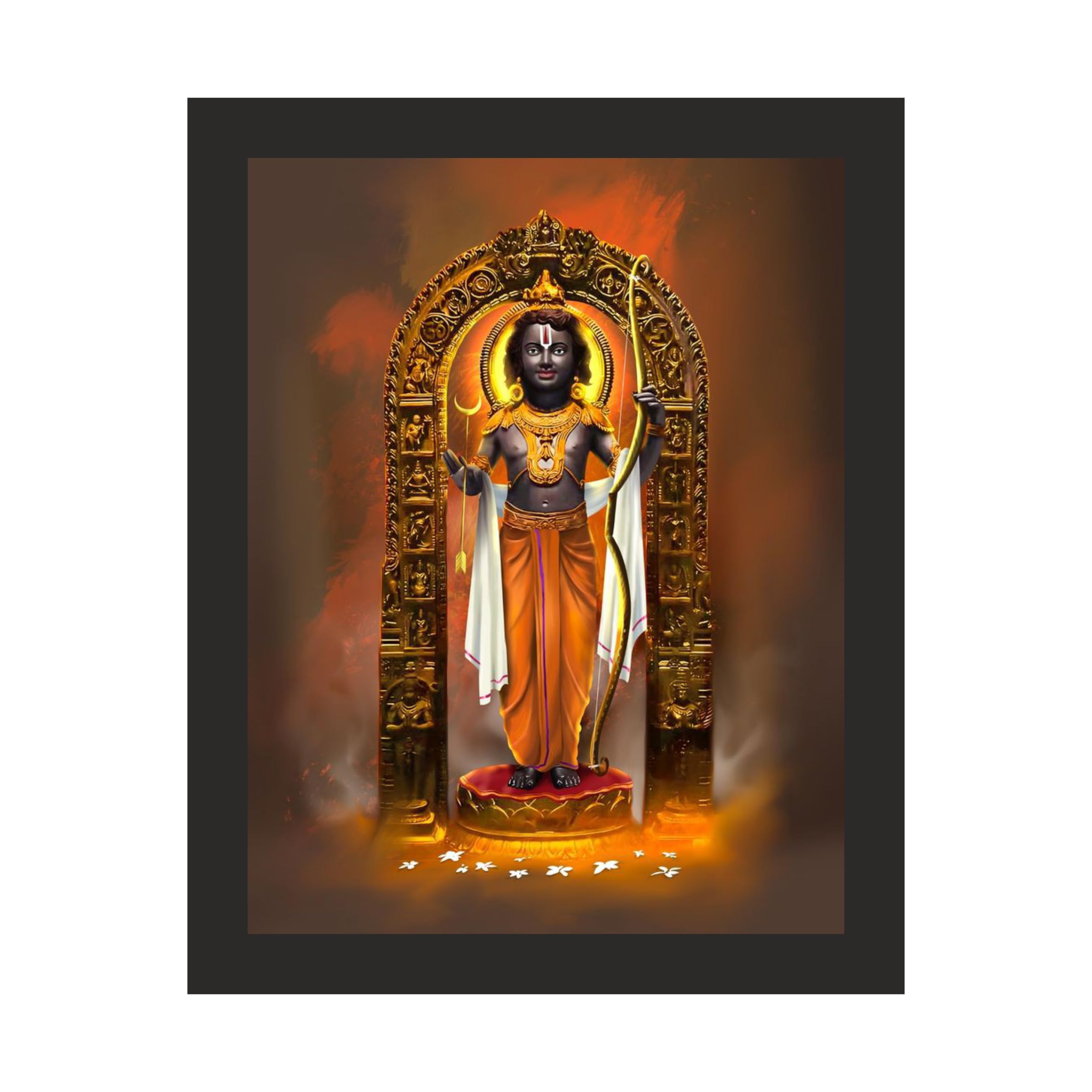 Balak Ram Lalla Ayodhya Framed Art, 12x15