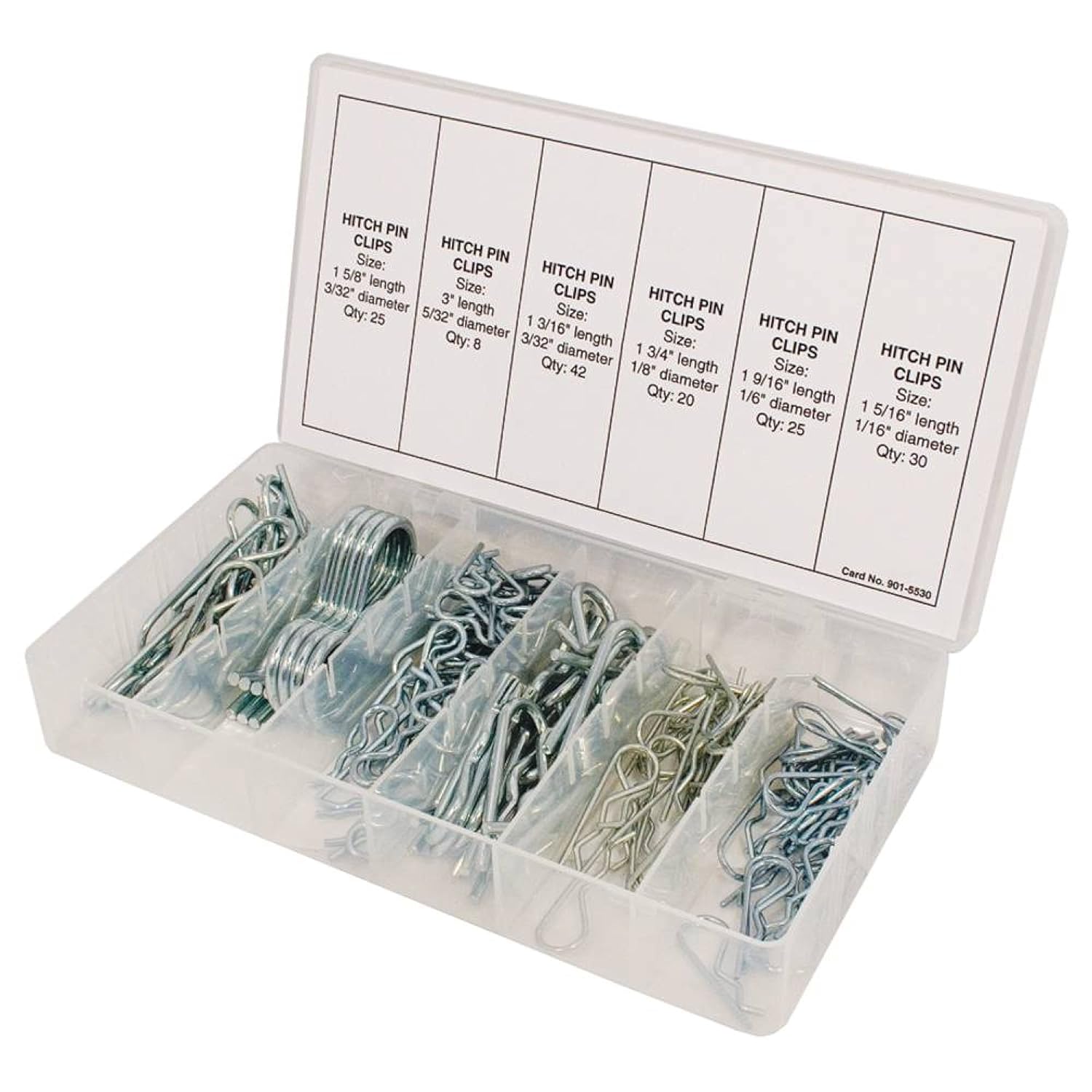 Rareelectrical Replacement Hitch Pin Kit 150 Piece 6 Sizes Hairpin Cotter Pins R Clips for Lawn Mower Tractor Compatible with Small Engine Outdoor Power Equipment Repair Maintenance Shop Supply Pro