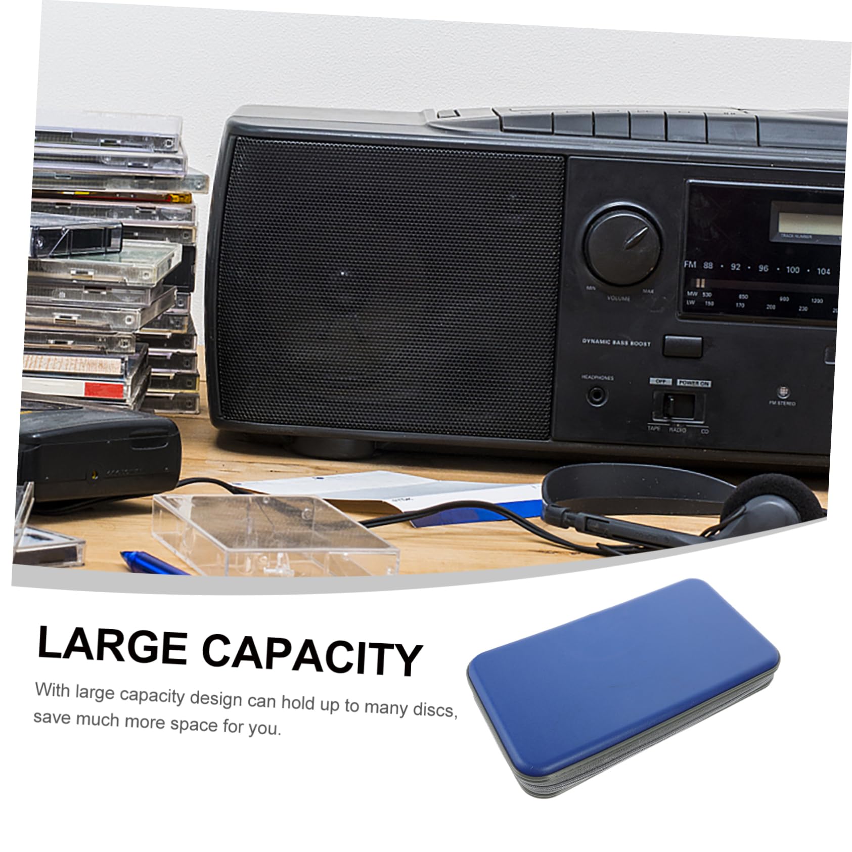 Garneck Portable CD Wallet Holder Disc Storage Pouch for Car Travel Capacity Case with Smooth Zipper Design Compact Organizer for Dvds