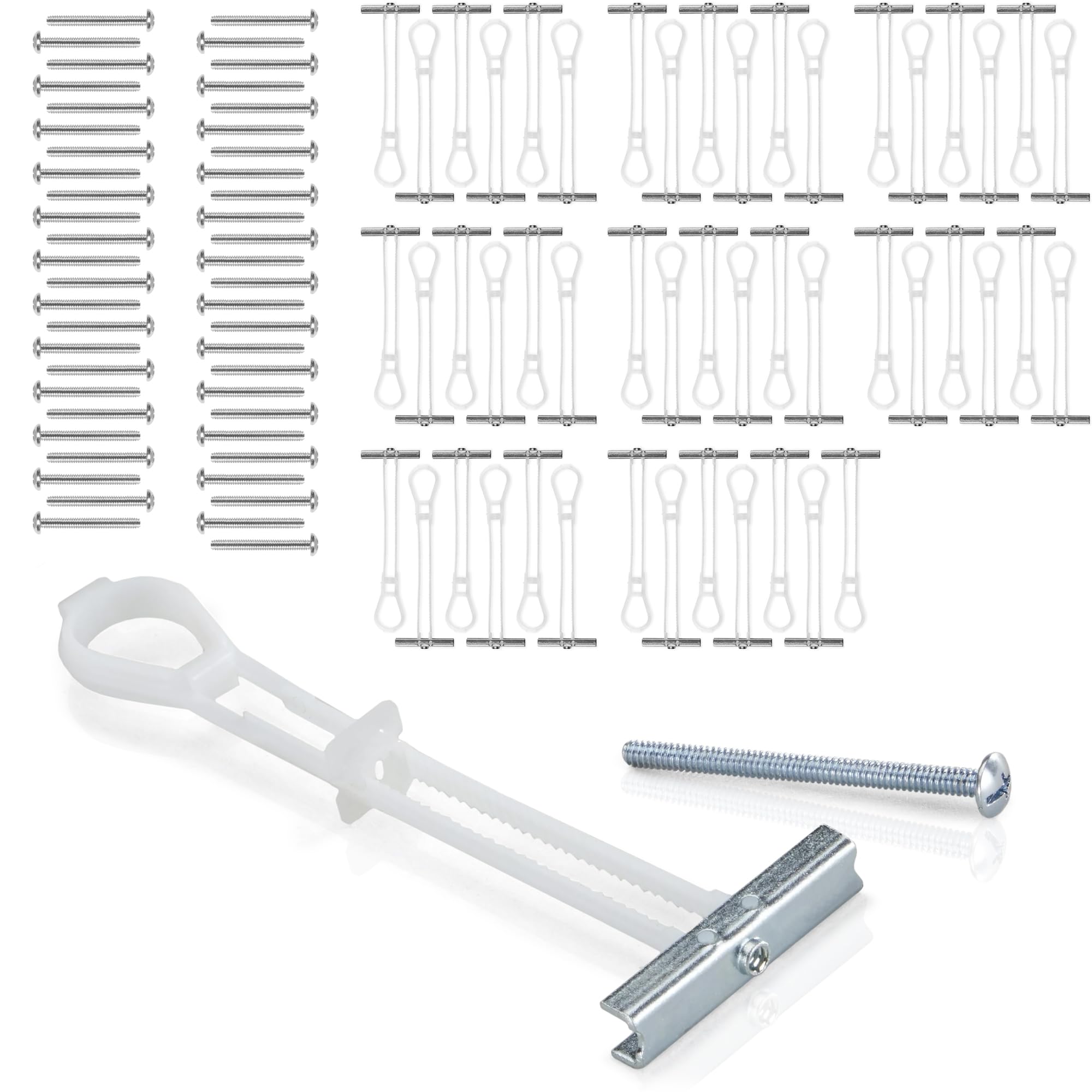 CondoMounts EDA1451 Universal Wall Mounting Anchors | Steel | NO Stud | Metal | TV Mount Metal Studs | Cabinets | Holds 90lbs | Includes 50 Elephant Anchor Set & Mounting Kit