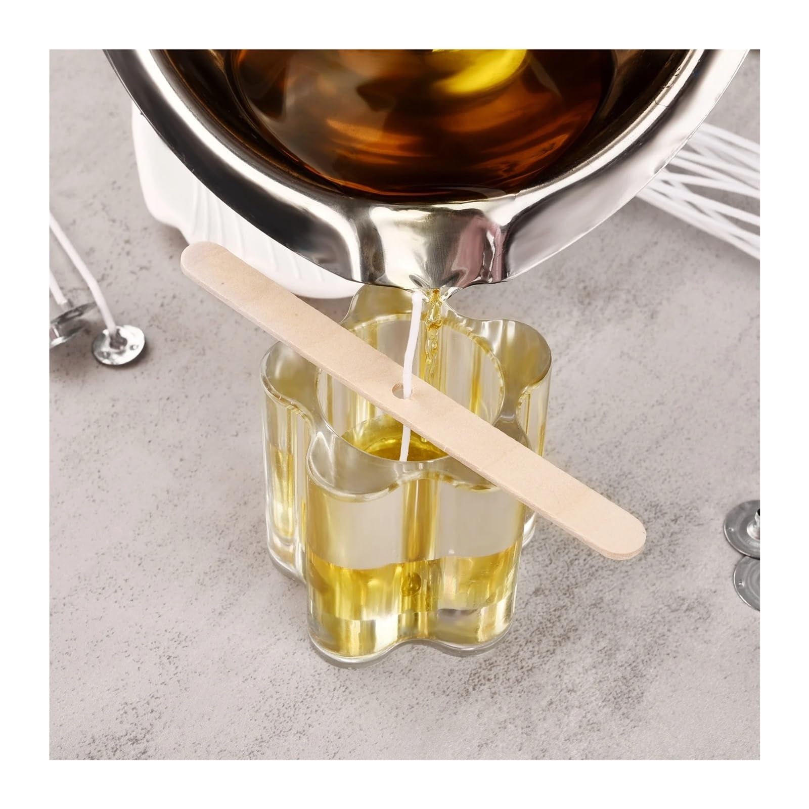 Kerzendocht 50/100 Stücke Gewachste Baumwolle Kern Kerze Dochte Set Rauchfrei for DIY Soja Wachs Gewebt Kerosin(18cm 100pcs)