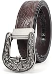Beltroad Mens Ratchet Western Belt Leather Cowboy Belts for Men with Automatic Western Buckle Belt for Jeans Christmas Gifts